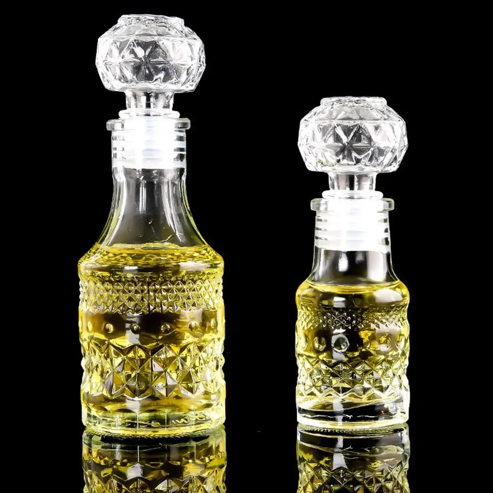 1Pcs Mini With Screw Cap Wine Bottle Spirit Alcohol Liquor Small Whiskey Decanter Transparent 50ml Glass Bottle