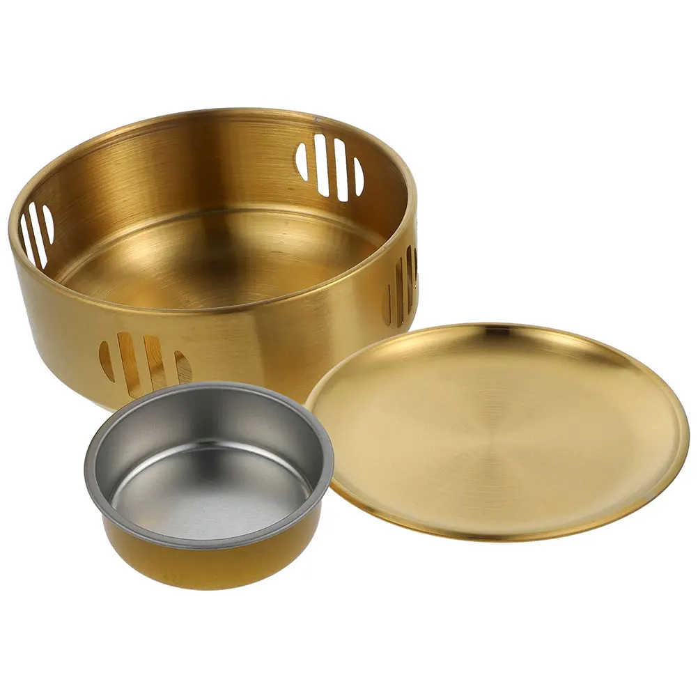 

Stainless Steel Alcohol Grill Portable Compact Camping Picnic Outdoor Barbecue Heating Insulated Small Restaurant Home Use Mini