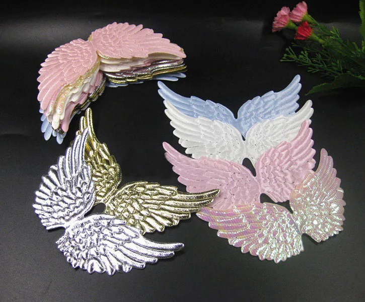 13cm Angel Wing Applique Double Sided Fairy Wings patch Costume Doll abbigliamento per ornamento fai da te regalo di compleanno Halloween