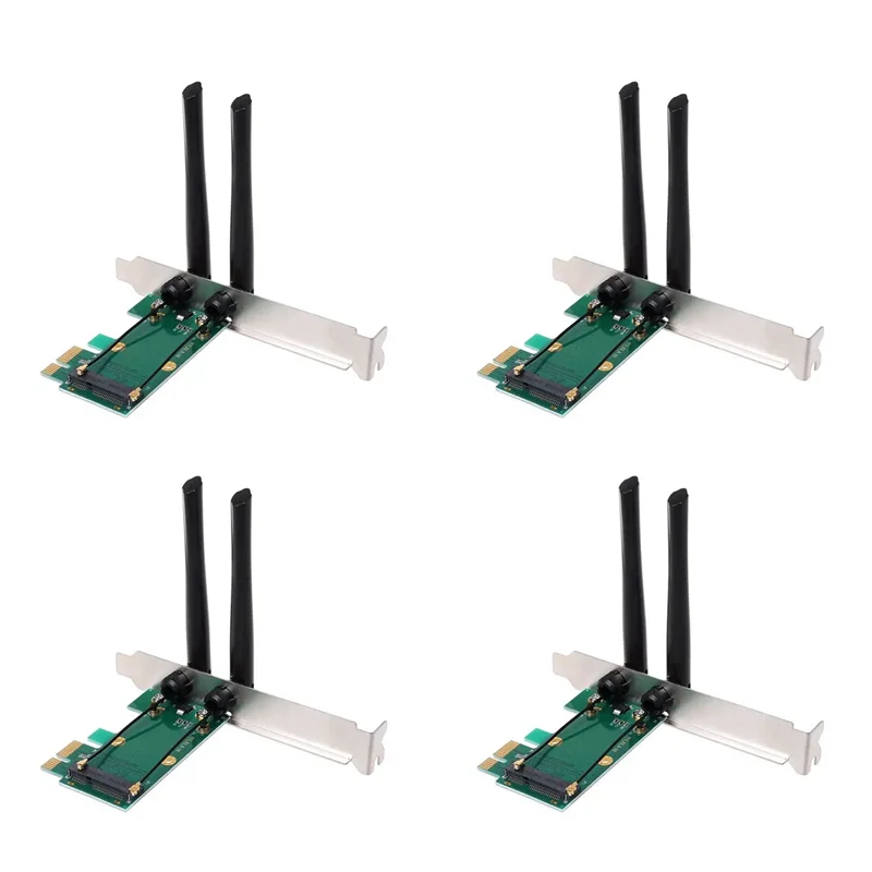 

ABWZ-4X Беспроводная карта Wi-Fi Mini PCI-E Express Адаптер PCI-E с 8 внешними антеннами для ПК