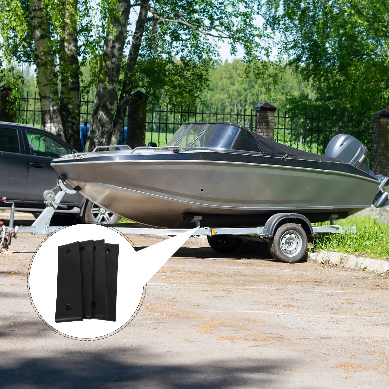 

10pcs Boat Trailer Bunk Slide Pads 3Inch X 10Inch Waterproof Durable Space Saving For Stability Marine Accessories Fishing Tools