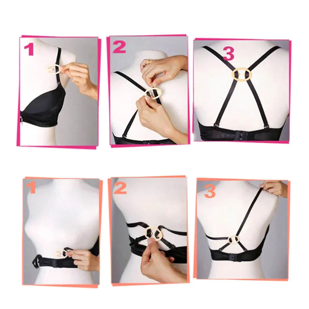 3 Pcs/set Invisible Bra Buckle Shadow-Shaped Underwear Buckle Bra Back Intimates Accessories Clips Strap Holders