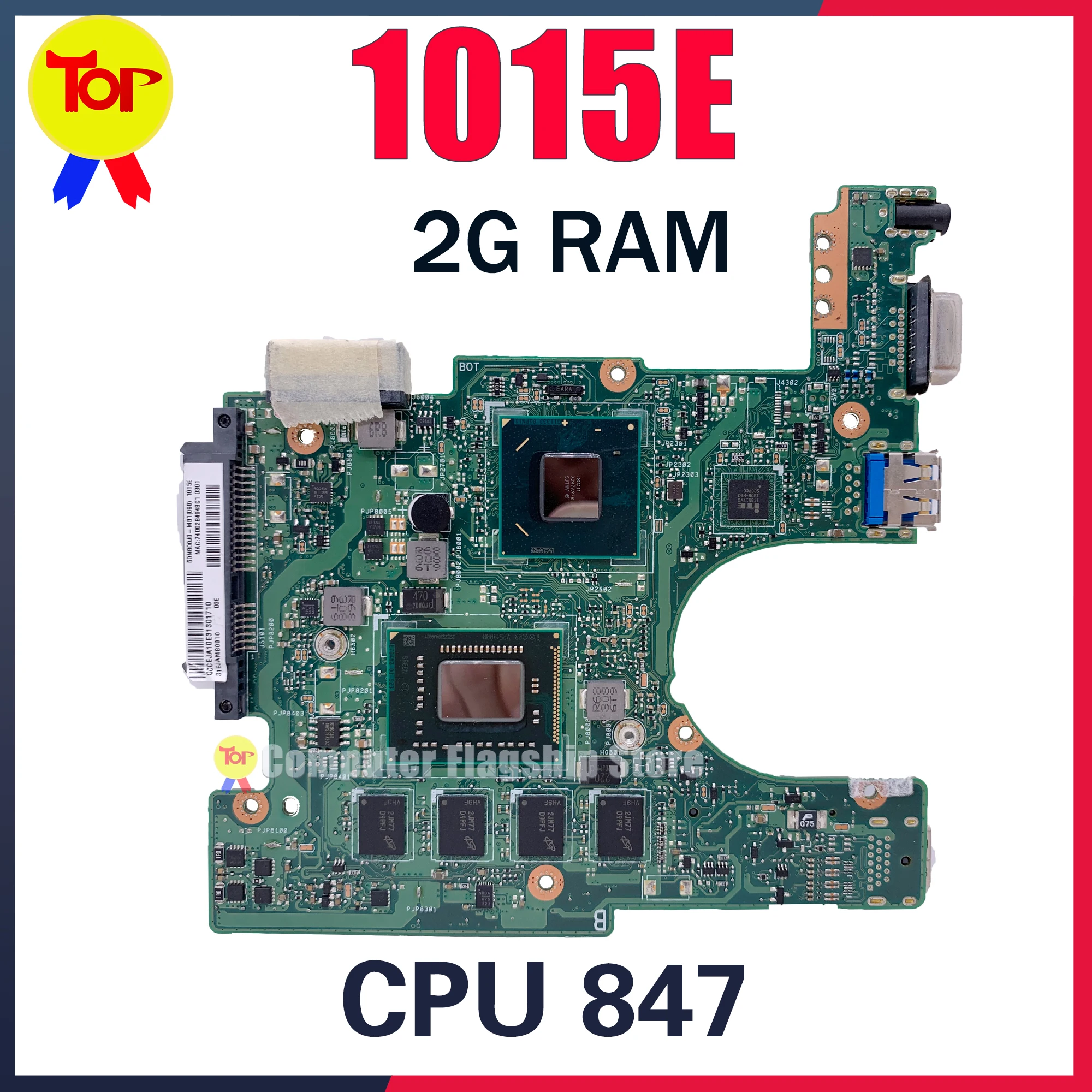 

KEFU 1015E Laptop Motherboard For ASUS 1015 CPU 847 2G-RAM Mainboard 100% TEST Working