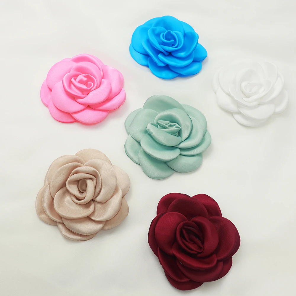 

6pcs Smart Artificial Flower Silk Rose Burnt Flower Head Diy Wedding Party Head Accessories