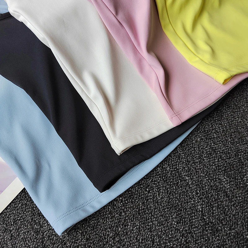 Schmale Träger und Yoga-Anzug-Weste mit Brustpolster, festem Cup, stoßfester Sportunterwäsche, farbiger Pilates-BH, Lauf-Outwear-Weste – Detail 10