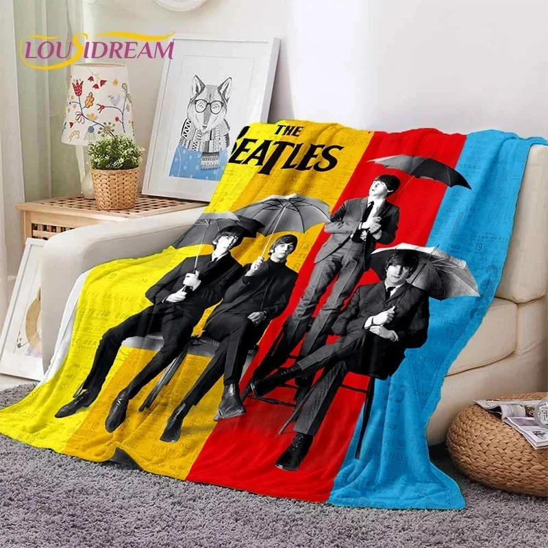 3D Superstar B-Beatles Rock Stand HD Blanket,Soft Throw Blanket for Home Bedroom Bed Sofa Picnic Travel Office Cover Gifts Kids