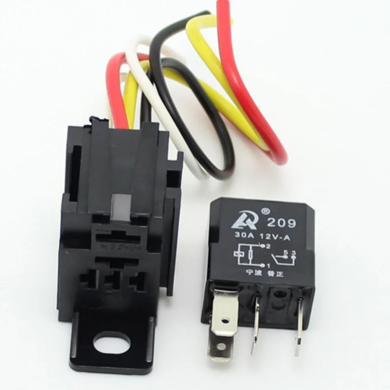 5 sets - Car Auto 30A 12V 24V  Relay Kit For Electric Fan Fuel Pump Light Horn 4PIN/5PIN