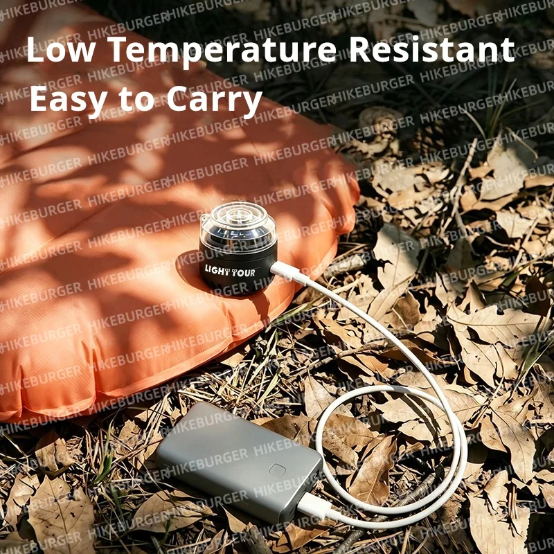 Light Tour Mini Pump 1oz/26g Outdoor Portable Inflatable & Deflate Pump Packcraft Camping Backpack Sleeping Pad No Battery