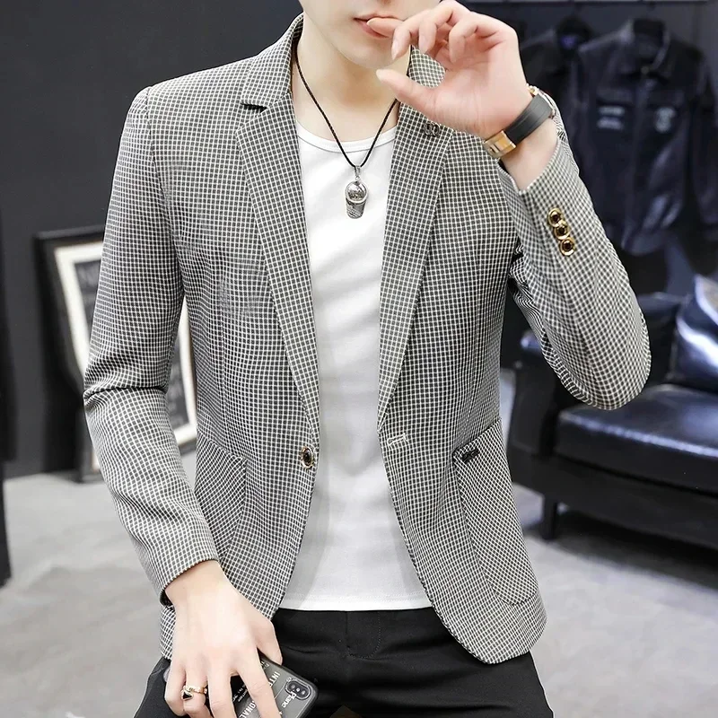 A2034  Male Business Casual Gentleman Suit Jackets Men's Sunscreen Suit Coats