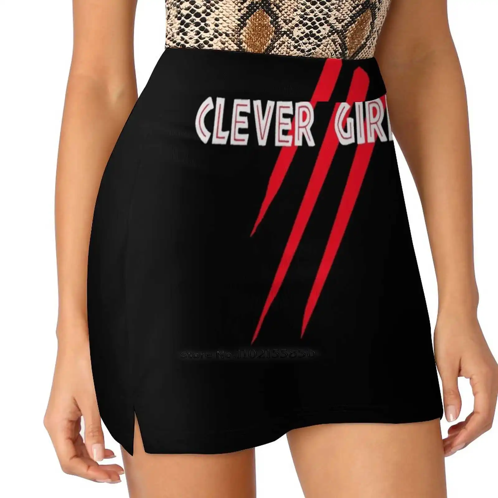 Clever Girl Women'S Fashion Sporting Skirt With Pockets Tennis Golf Running Skirts Raptor T Rex Jeff Goldblum Ingen Hunter