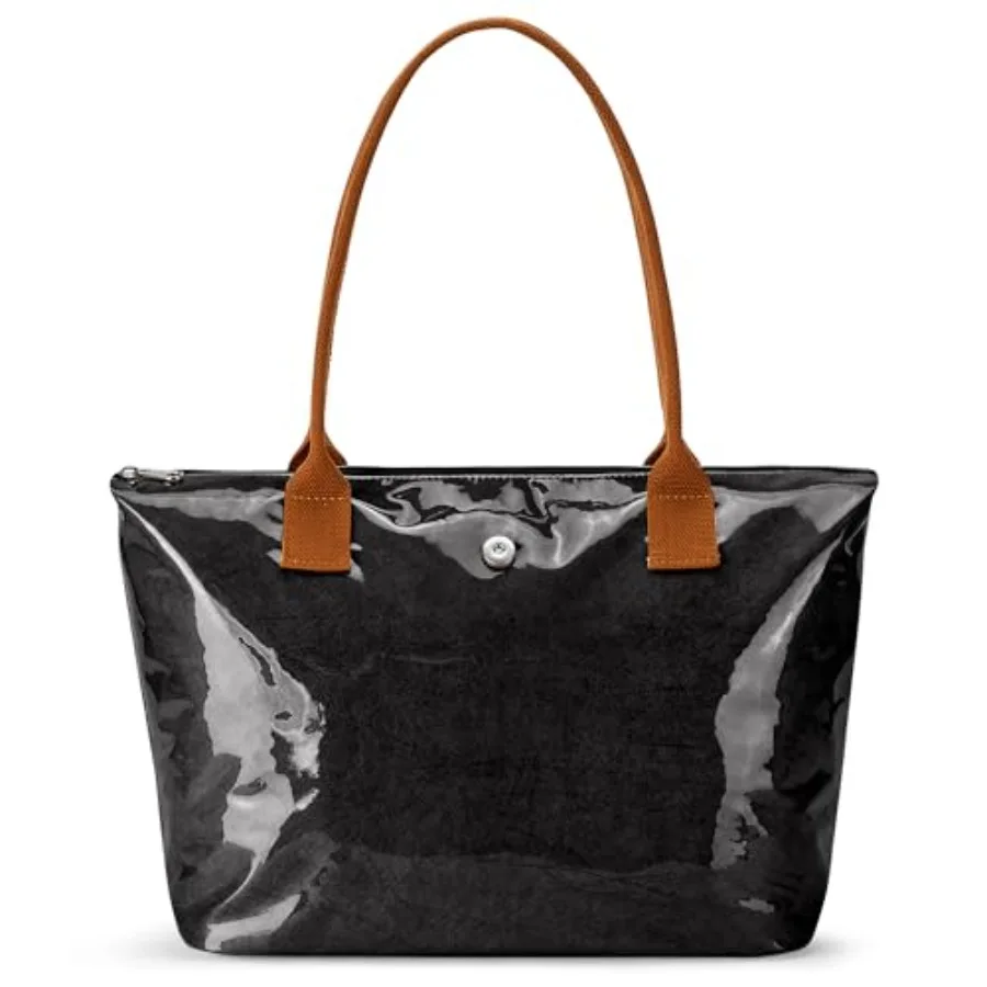 

KALIDI Tote Bag for Women Nylon Top-Handle PurseLarge Capacity Shoulder Hobo handBag with Zipper Leisure Foldable Weekend