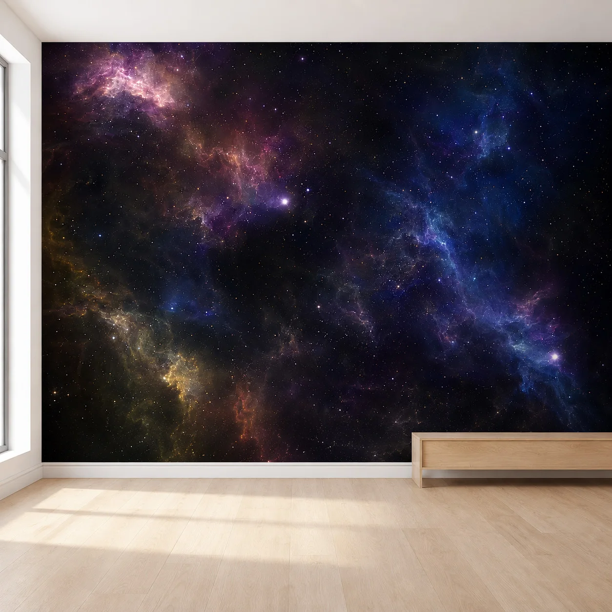 Galaxy Space Wall Mural Starry Nebula Wallpaper Cosmic Universe Bedroom Living Room Decor Requires Glue