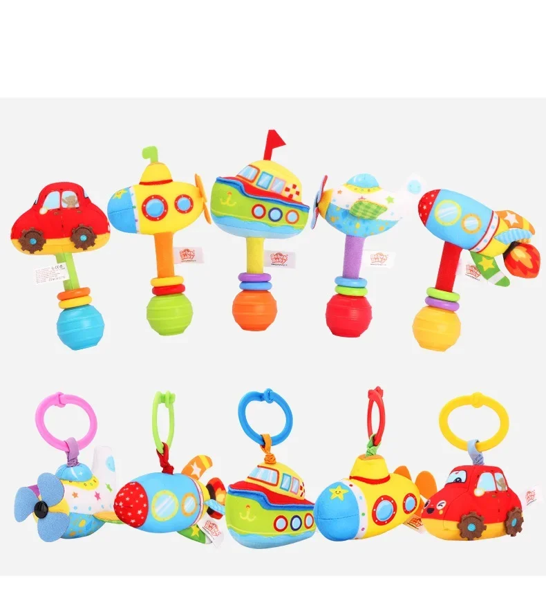 NEW Cute Woolen Educational Toys Telescopic Vibration Pull Ring Rattle Plush Hand Rattle Bed Bell Toy Baby Room Decor