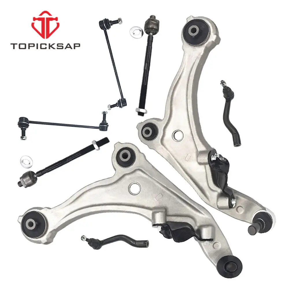 TOPICKSAP Suspension Kit Front Lower Control Arm Ball Joint Tie Rods Sway Bar End Link Sets for Nissan Maxima 2009 2010 - 2014