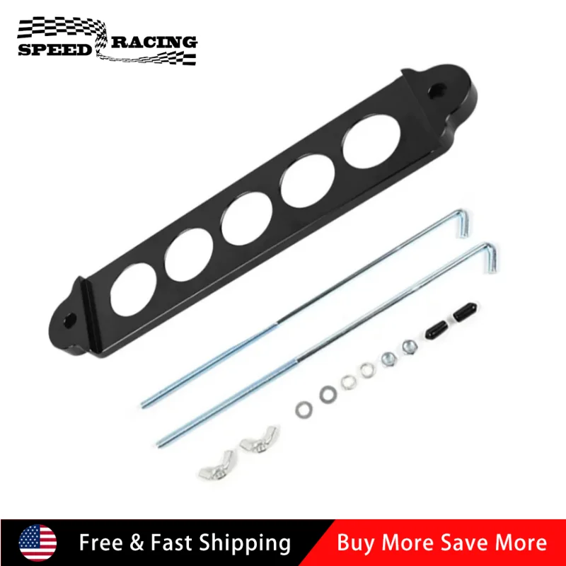 

1 Set Durable Aluminum Car Battery Hold Down Tie Down Mount Bracket Car Battery Holder Anodized Black For Car Auto SUV Off Road