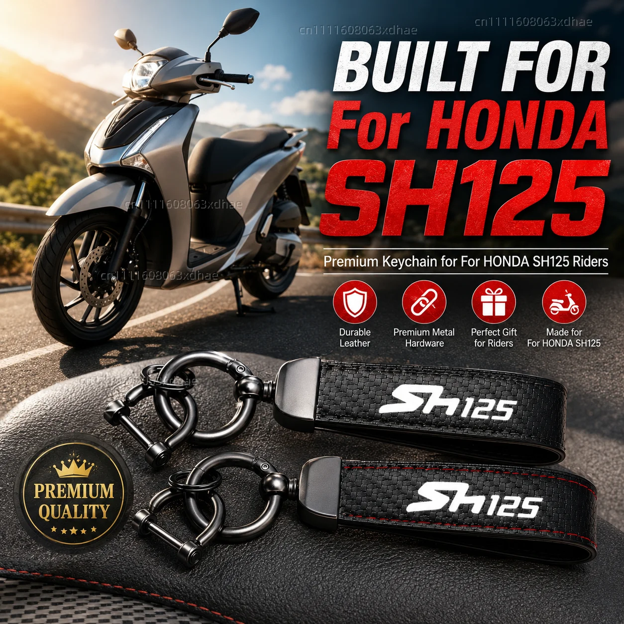 High-Grade Leather Motorcycle Keychain Holder Keyring Accessories For HONDA SH125 SH125i SH 125 150i