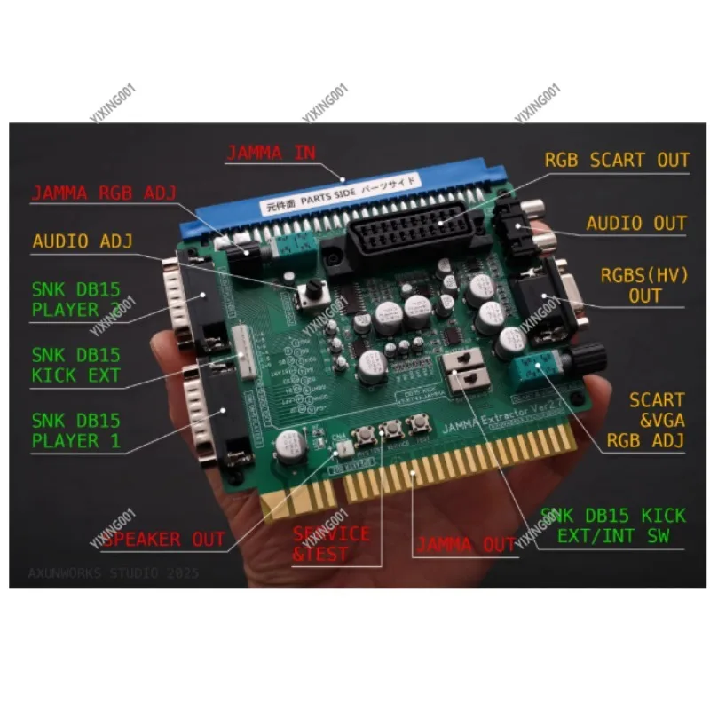 JAMMA Arcade Extractor Substrate Separation Dual Battle Video Extraction Function Gaming Tool for Arcade Machine