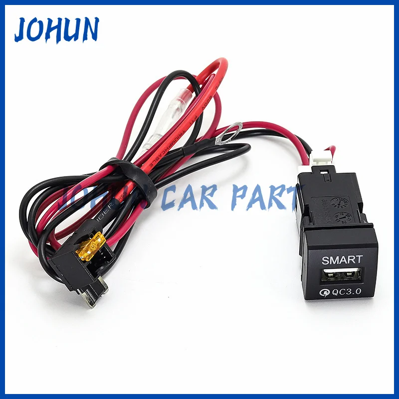 Picture 5: Car Dual QC3.0 TYPE-C PD Quick Charge USB Interface Socket Fast Charger Use For Toyota RAV4 Camry Levin Prado Reiz Corolla