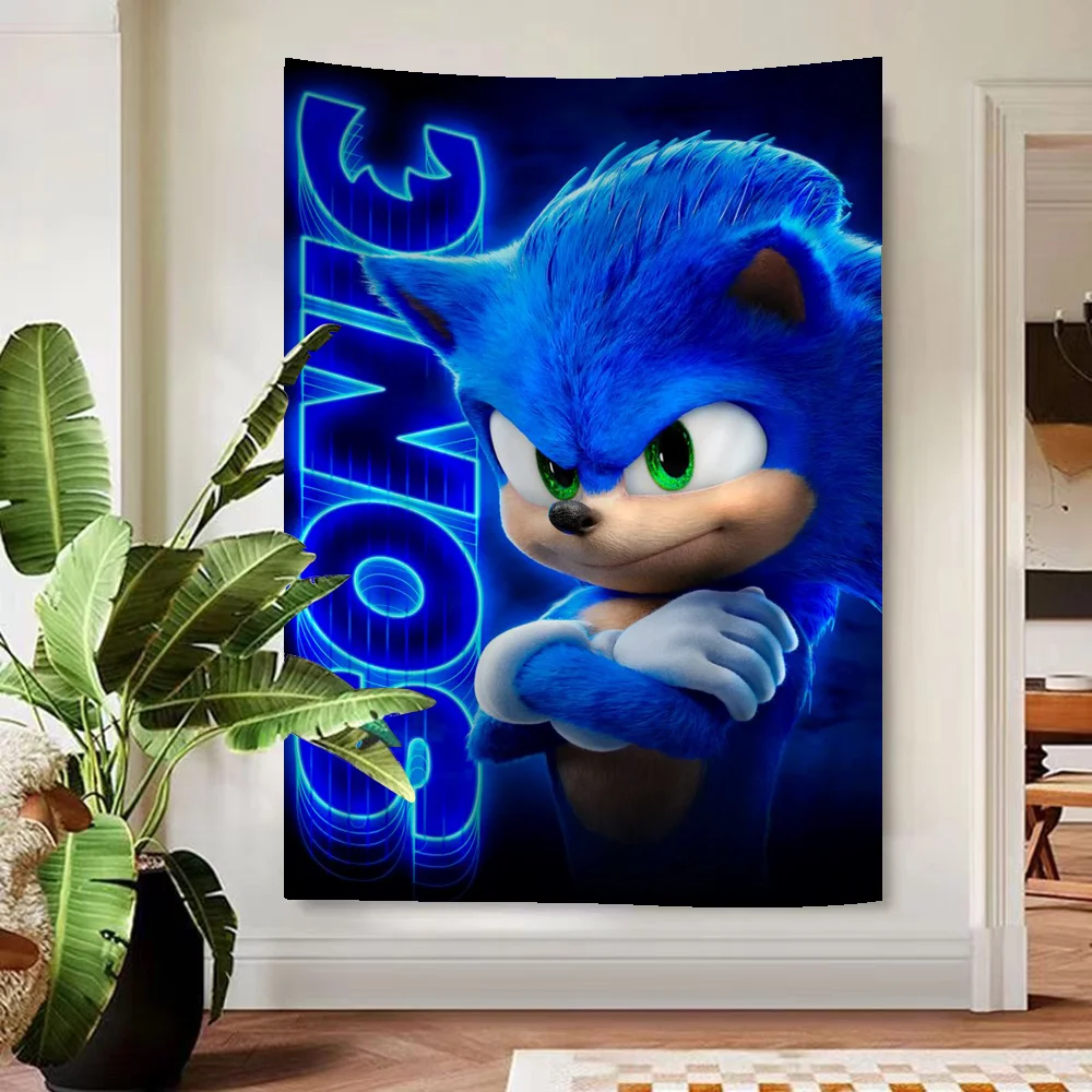 

Cartoon S-Sonic V-Videos Chart Tapestry For Living Room Home Dorm Decor Art Home Decor