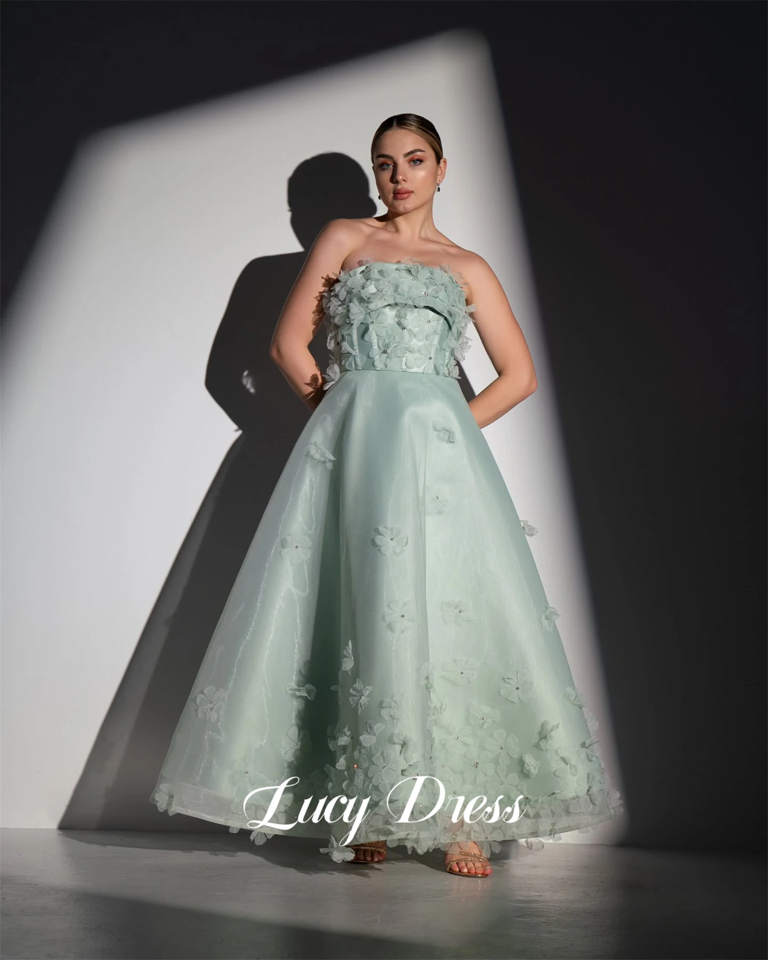 Lucy Party Dress Evening Wedding Flower Decoration Robes De Cocktail Dresses for Special Occasions Robe Soiree Gala Customized