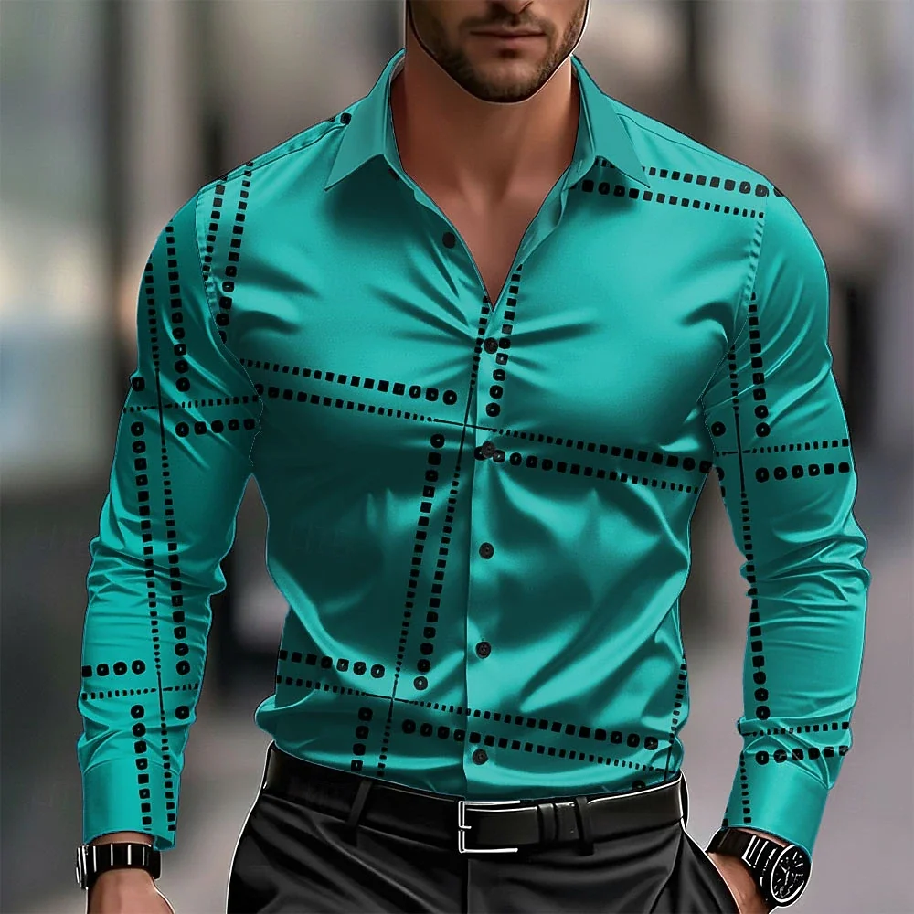 

Men's Hawaiian Shirt Long Sleeve Fashion Casual Vacation Dailywear Summer Spring Fall Turndown 3D Print Button Up Shirts