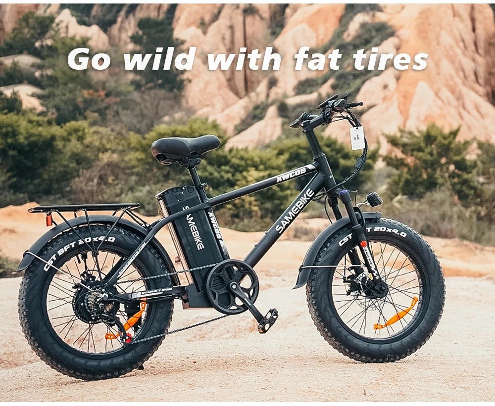 XWC05-Poignée courbée pour trottinette électrique, 20 pouces, vitesse 7S, roues à rayons, 48V 12,5 Ah, 750W, LCD