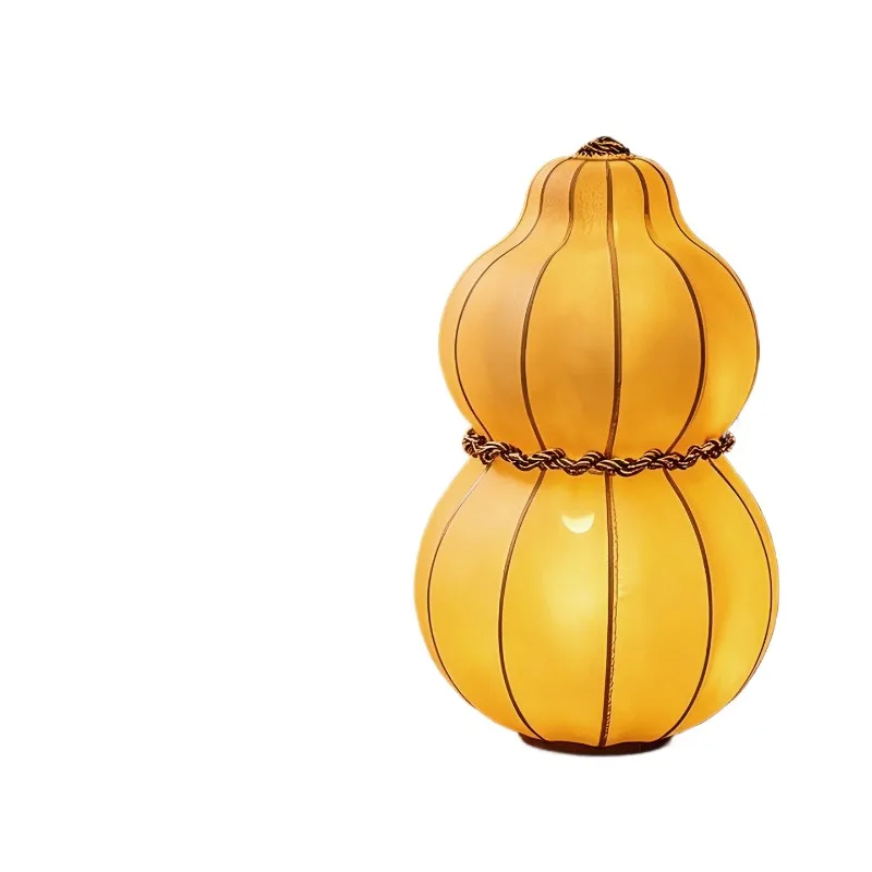 New Chinese decorative floor lamp, living room hotel restaurant fabric atmosphere gourd lamp