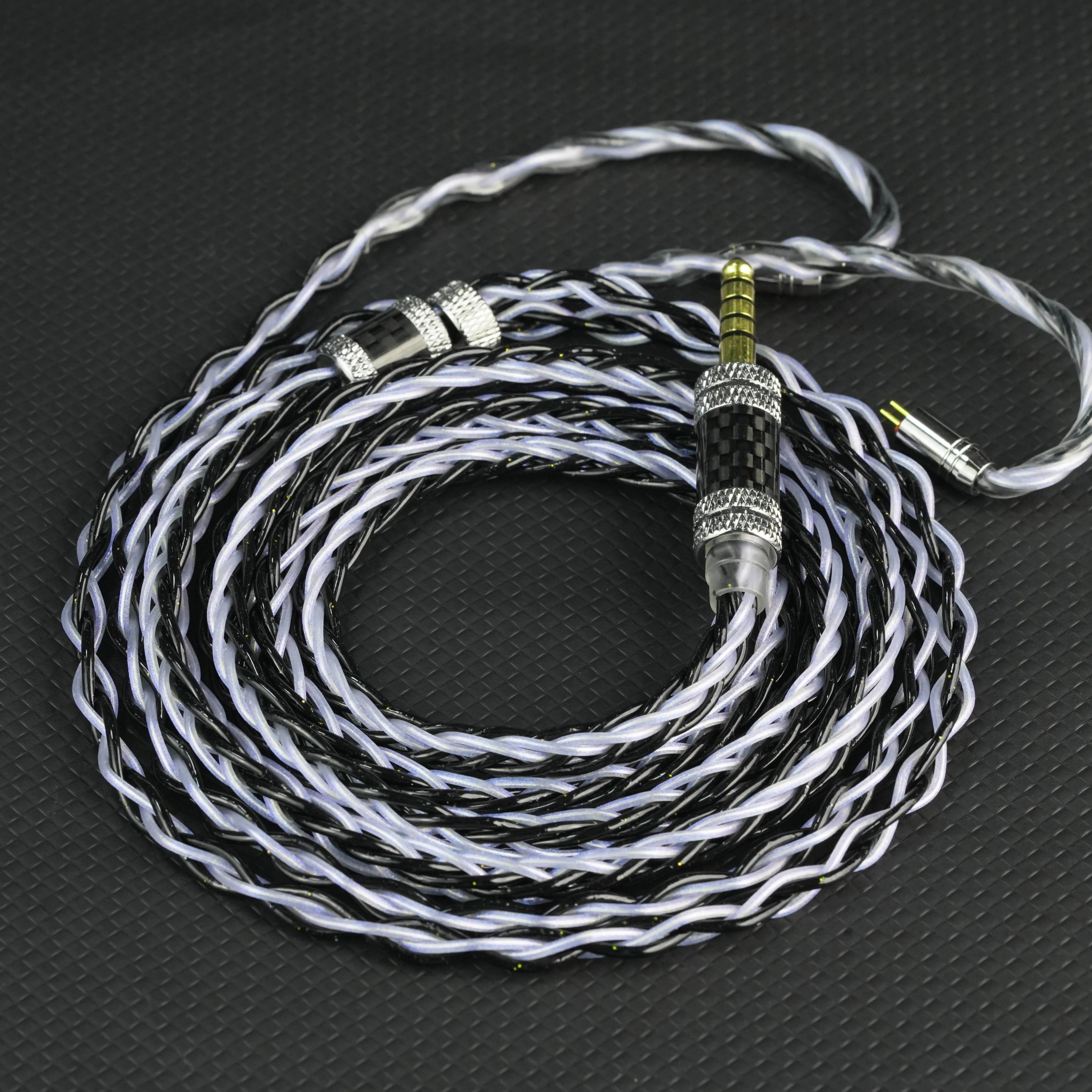 XINHS X04 8-Kern Palladium-beschichtetes Reinsilberkabel + Fünf-Elemente IEM Upgrade-Kabel 0.78 2pin IE900 MMCX HiFi-Kopfhörerkabel – Detail 8