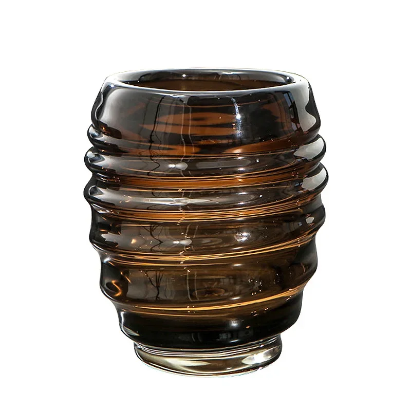 

Home Accessories Modern Minimalist Italian High-end Villa Living Room Tabletop Ornament Amber Art Glass Flower