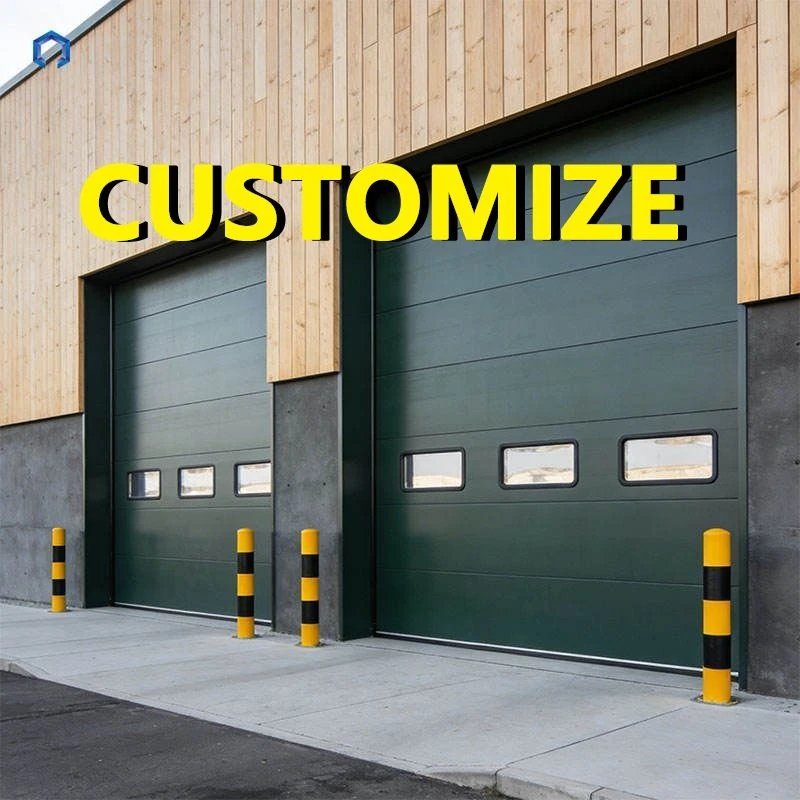 Any Size Custom Radar Auto Sensing Aluminum Garage Door Vehicle Approach Open Remote Auto Lift Smart Household Entry Door