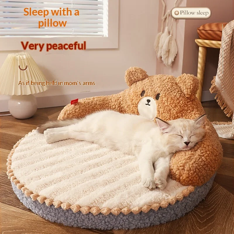 Cama cálida lavable para gatos – nido antideslizante y colchoneta - imagen 3