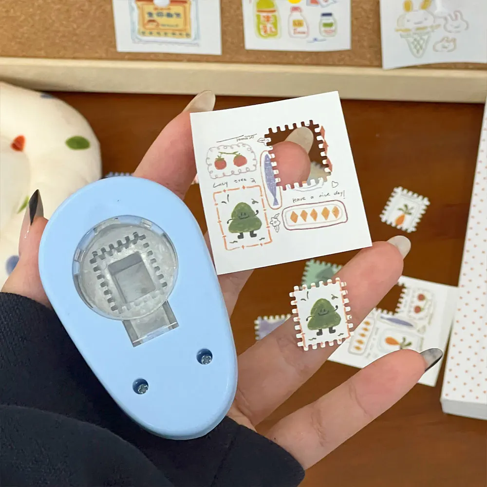 New stamp and journal embossing machine, perforated punch, creative handmade embossing tool, journal material collection tool.