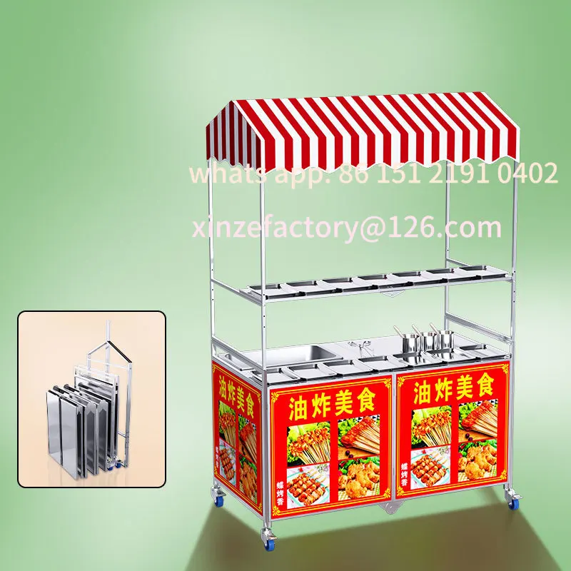 Customizable barbecue truck stall barbecue grill fryer teppanyaki oden stall snack truck with roof