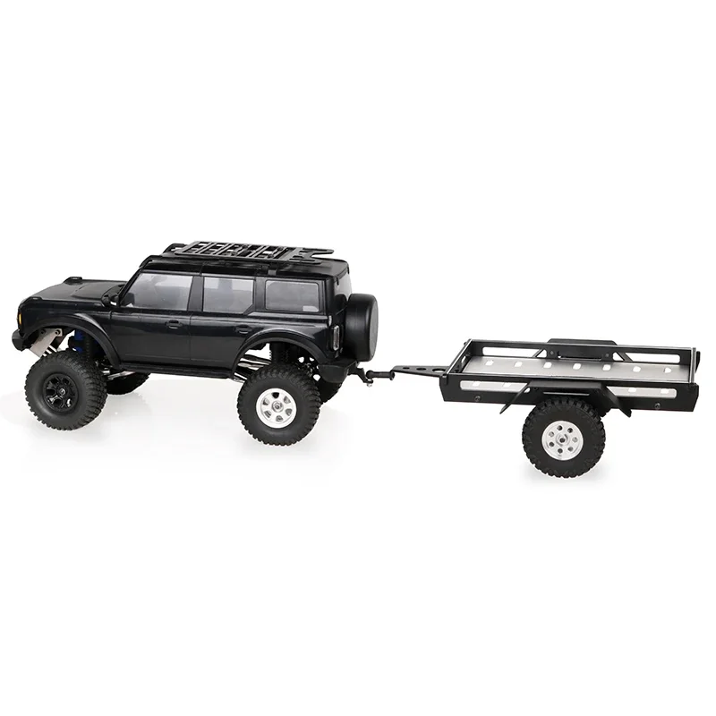 KYX Racing Alluminio RC Trailer Tramoggia Telaio Simulazione Aggiornamenti Parti Accessori per 1/18 RC Crawler Traxxas TRX4M