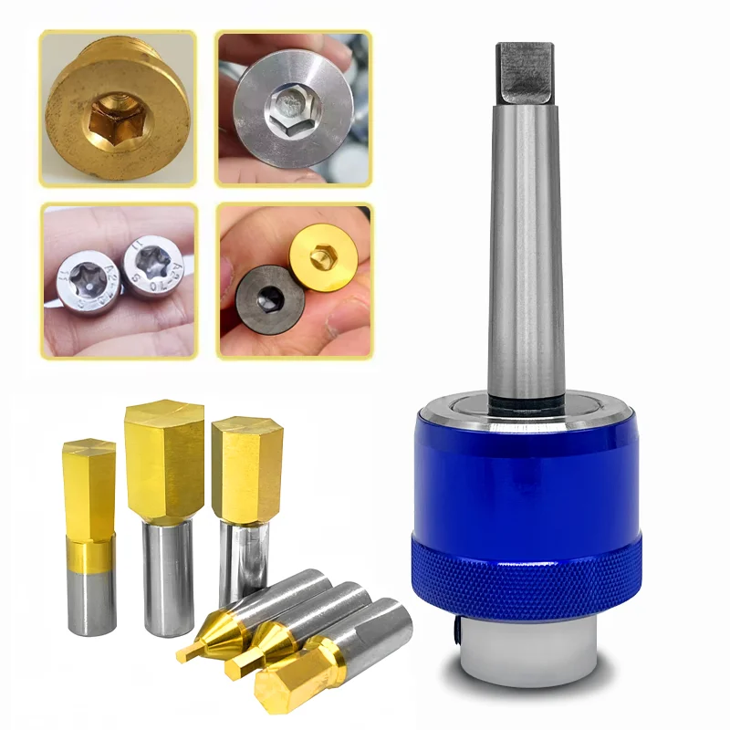 Stuka CT16 Rotary HSS-Tin Rotary Broaching Tool Punching Cutter 16mm Shank Inner Hexagon for Steel