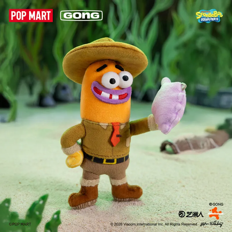 Genuine Hot Selling POP MART GONG Spongebob Squarepants Silly Residents Series Vol.2 Cute Blind Box Charms Collectible Toy Gift view 4