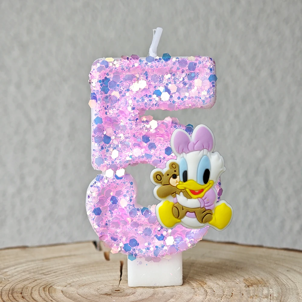 Schattige Donald Duck kaars nummer 0-9 voetbalkaars Donald Duck taartdecoratie jongens verjaardagsfeestje voor kinderen babyshower decoraties
