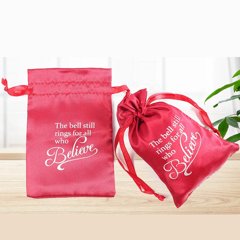 50 قطعة حقيبة من الساتان الحريري الحقيبة الحلوى/هدية/النظارات الشمسية/الزجاج/المجوهرات/العطور/المكياج/الرموش/العذراء الشعر شعار مخصص الرباط حقيبة