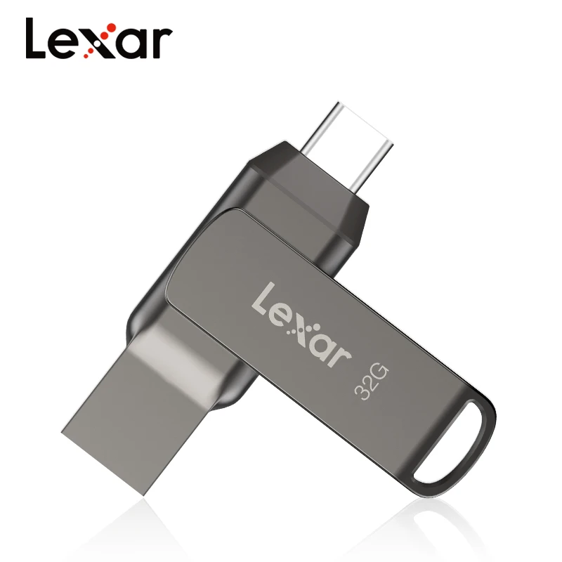 Lexar Dual Drive D400 USB3.1 Type-C USB Flash Drive 256GB 128GB 64GB 32GB Memory Stick Pendrive for Cellphon Computer TV Mac Win