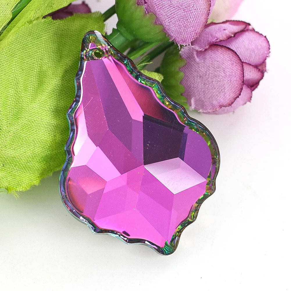 Crystal Maple Leaf Pendant Beaded Door Curtain Hanging Ornament Suncatcher Chandelier Parts DIY Home Wedding Decor Accessories