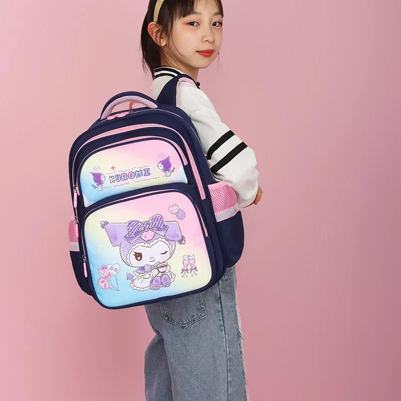 Sanrio Kulomi New Fashion Children's School Bag Girls Cartoon Large Capacity Waterproof Ridge Protection Student Backpack