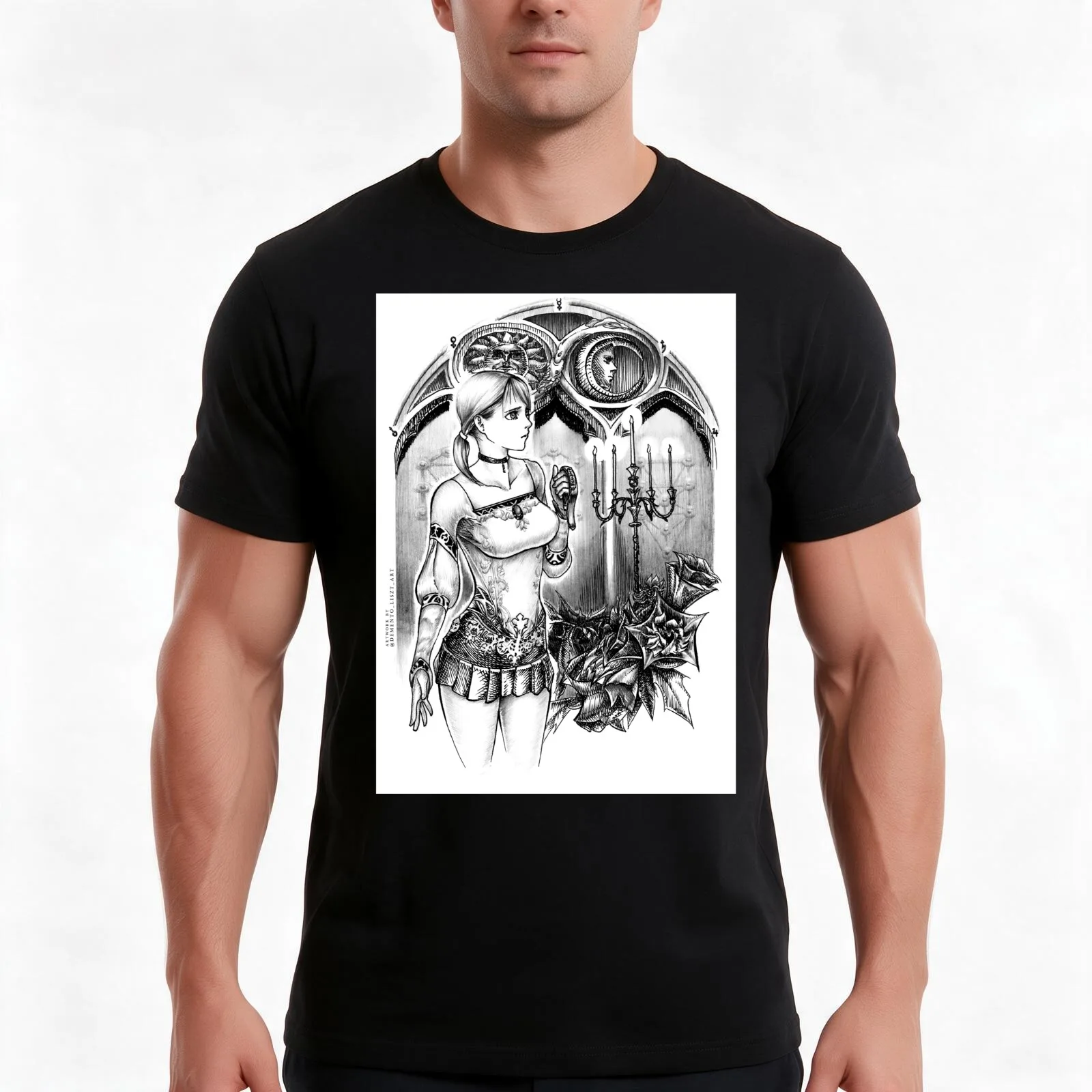 Haunting Ground - Fiona looking for Hewie T-Shirt, Summer Casual Cotton Tee, Oversized Streetwear Tops, Vintage Graphic Print