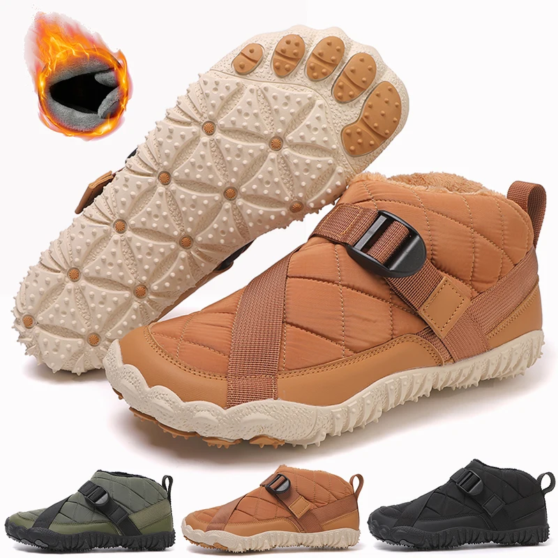 Mens Women Barefoot Snow Boots Five-finger Wide Toe Non-slip Hiking Upstream Camping Terkking Walking Outdoor Casual Sneakers