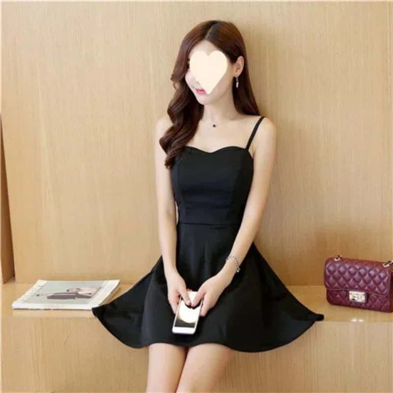 

New Spring and Summer Small Fresh Princess Skirt Slim Inner Strap Dress Nightclub Women's Suspender A-line Short Skirt Autumn