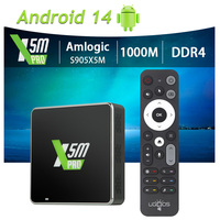 UGOOS X5M PRO Android 14 Smart TV Box Amlogic S905X5M Quad core ARM Cortex-A55 4GB 32GB Wifi 6 1000M DDR4 8K Set Top Box