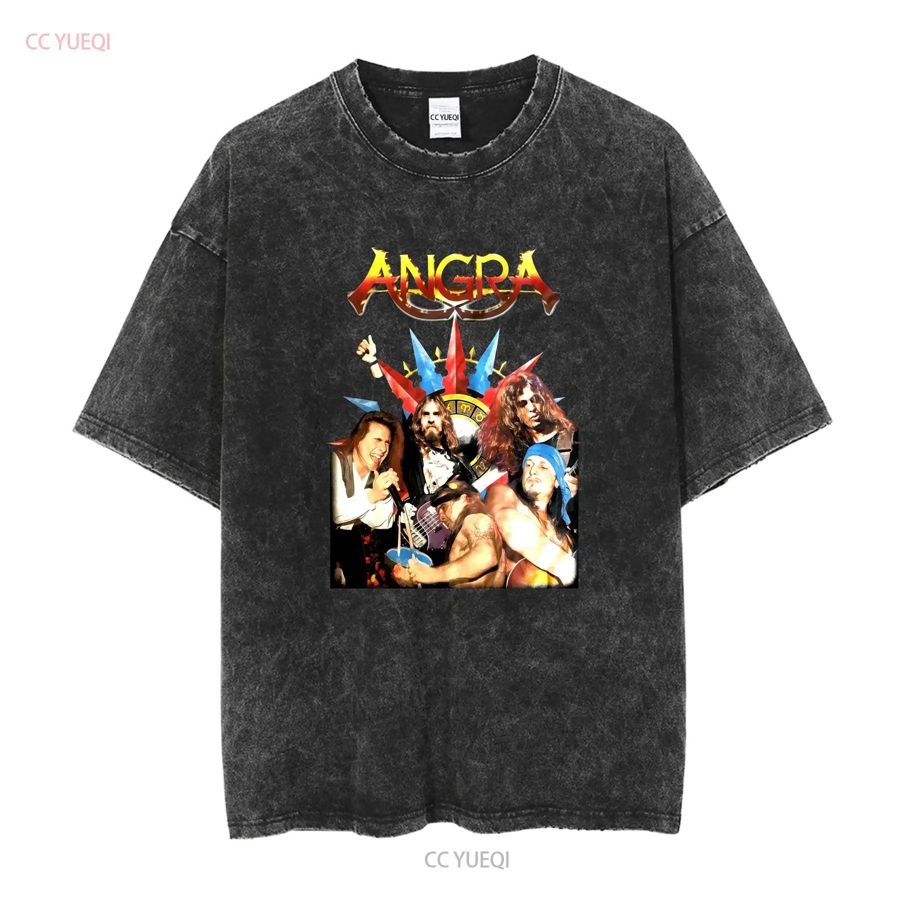Vintage late 90s Angra holy lane tour shirt long or short sleeves vintage Washed graphic fashion designer clothes