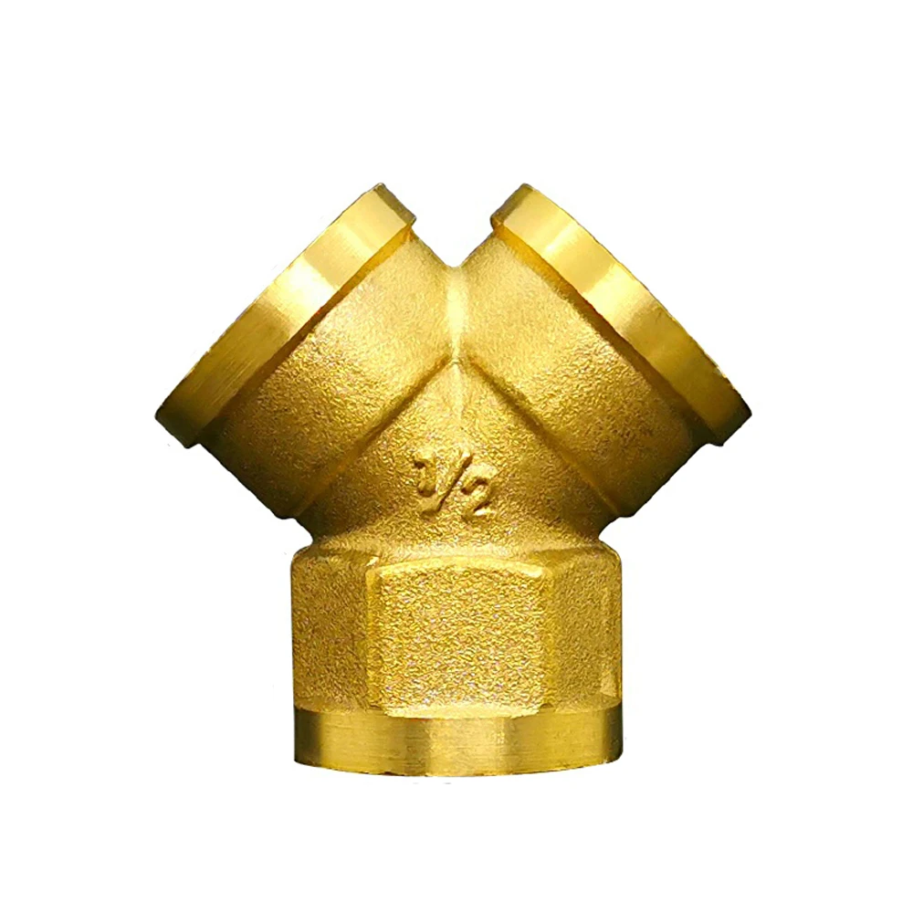 

DN15 1/2" BSP Female and Male Y Shaped splitter Brass Pipe Fitting Connector Coupling Adapter For Water Gas Oil