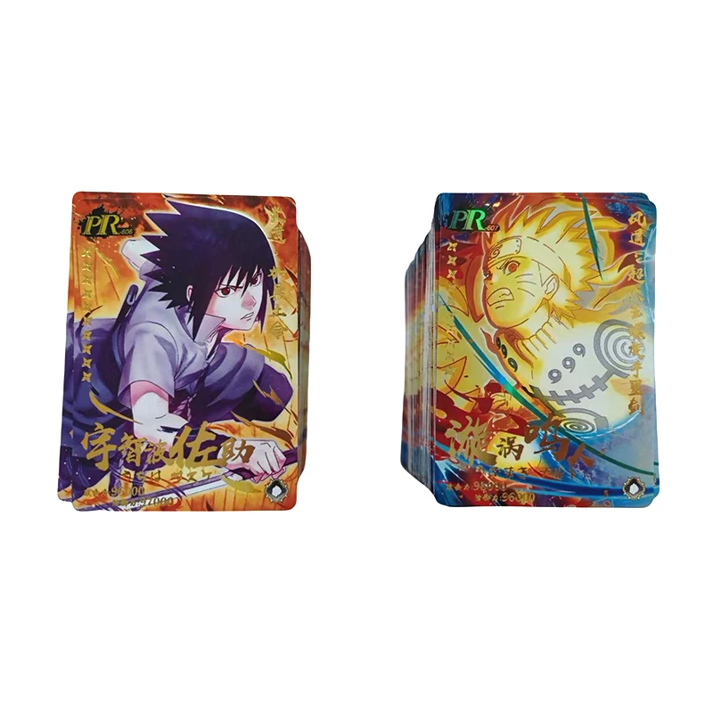 Anime Naruto Uchiha Sasuke Uzumaki Naruto Pr Series Bronzing Characters Rare Collection Flash Card Cartoon Toys Christmas Gift