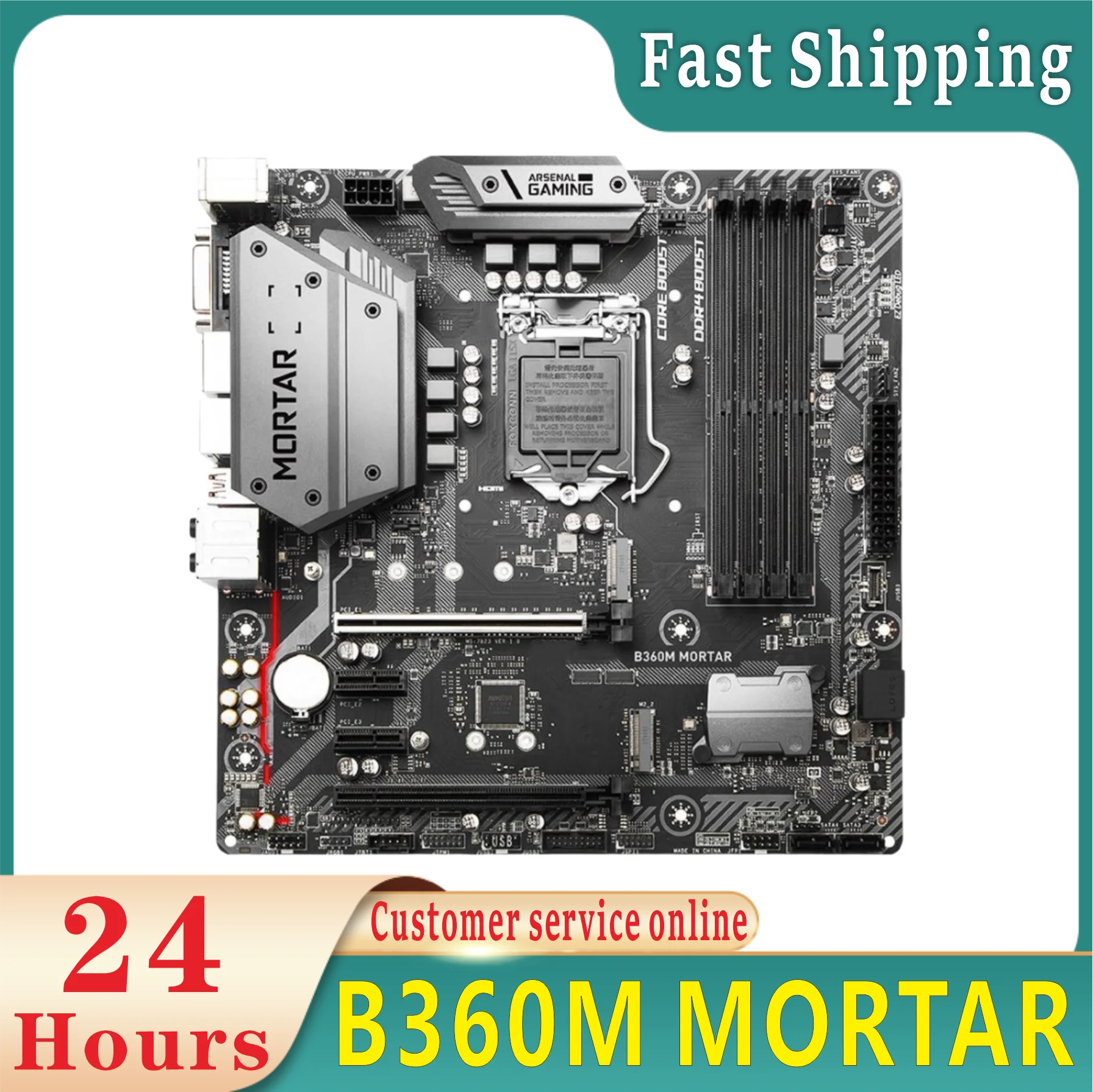 B360M MORTAR 64GB LGA 1151 DDR4 Micro ATX B360 100% Tested Fully Work