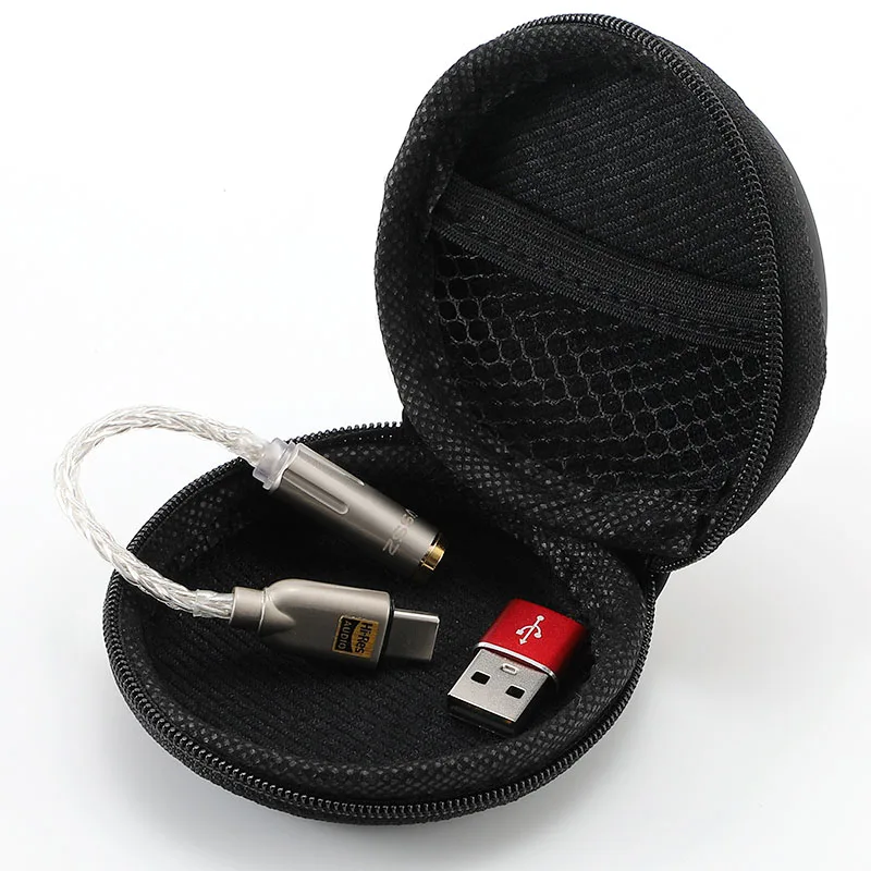 Type-C to 2.5/3.5/4.4/6.35mm Audio DAC Decoder Cable 8-Core Silver-Plated HiFi Adapter for Headphone Car AUX Player